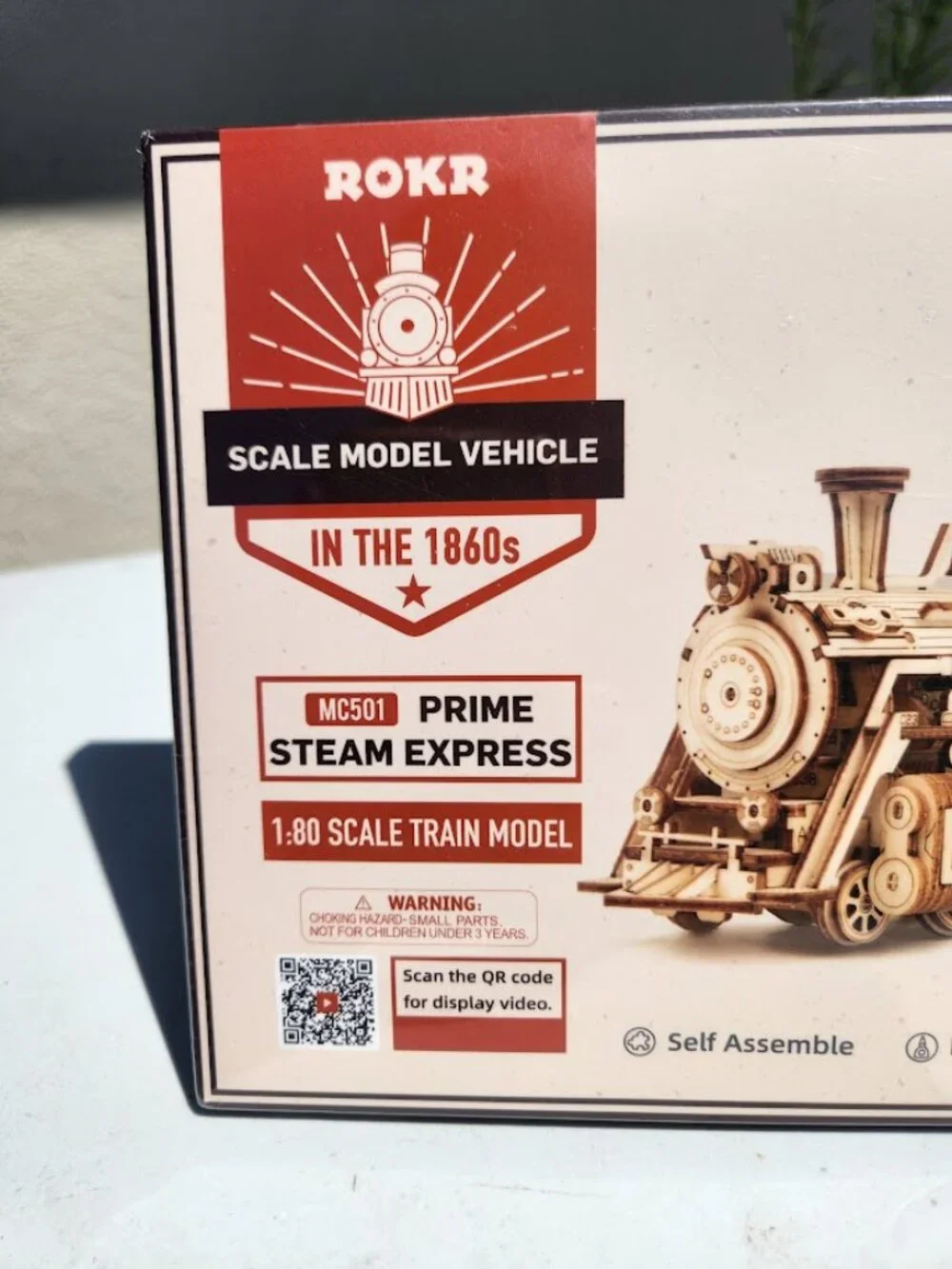 New Rokr 3D Wooden Puzzle Mechanical Train Model Kit Toy Building Set Gift Steam